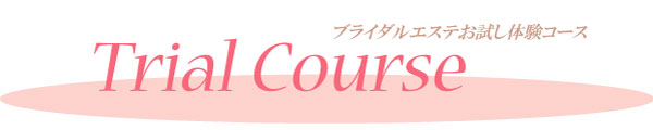 ブライダルエステお試し体験コース